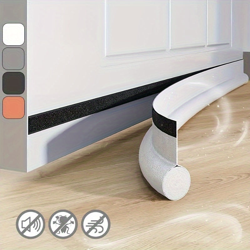 Faux Leather Door Seal for Single Door Gaps White Black Pink Self-Adhesive Windproof Insect-Resistant Soundproof Durable
