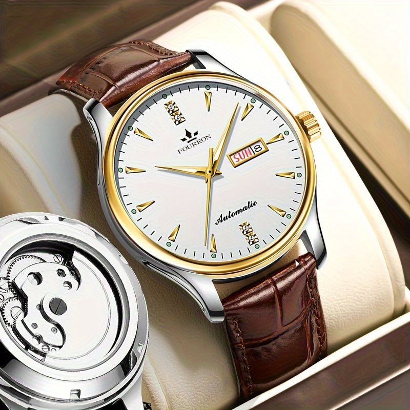 Men's Quartz Watch with Night Light Calendar and Multifunctional Features for Casual and Business Use