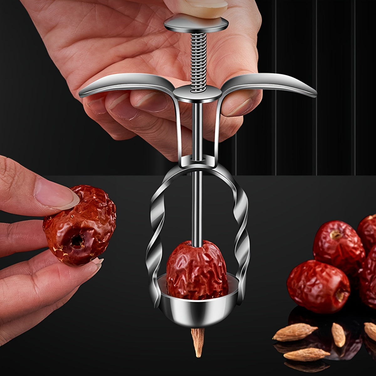 Stainless Steel Fruit and Vegetable Seed Remover Pitter Tool Set Kitchen Gadget
