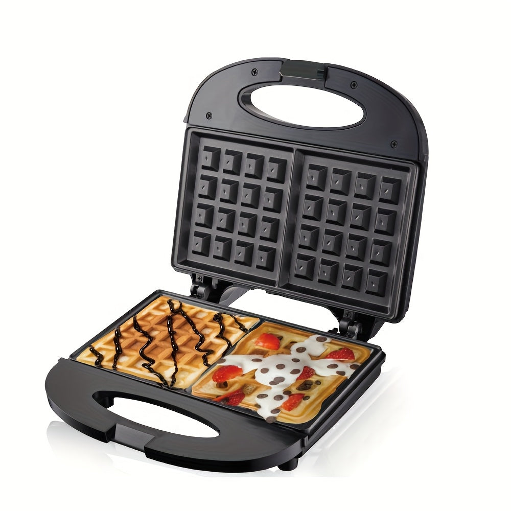 750W Double-Sided Waffle Maker with Adjustable Temperature Control for Homemade Waffles