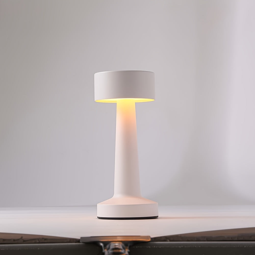 Lámpara de mesa LED recargable con control táctil, ajustable en brillo, 3 niveles de brillo, lámpara de noche para la cama