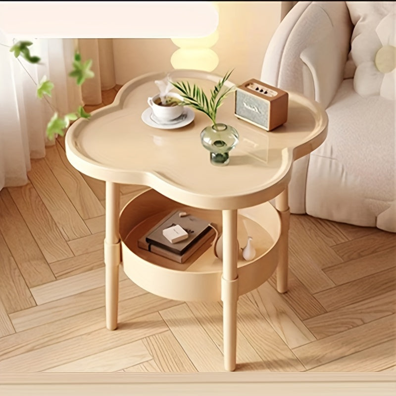 White Bedside Table with Legs, Space-Saving Design for Bedroom and Living Room