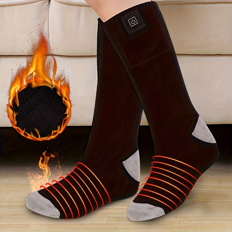 Uniseks elektr taʼminlangan changʼich socklari, batareyasiz, suv o'tkazmaydigan, qishki sport uchun