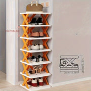 Folding Shoe Rack Space Saver Easy Assembly for Entryway Office Bathroom
