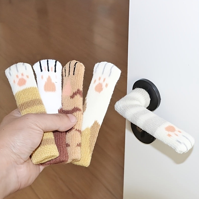 Cat Paw Door Knob Covers Set of 12 Non-Slip Scratch-Resistant Chair Leg Protectors