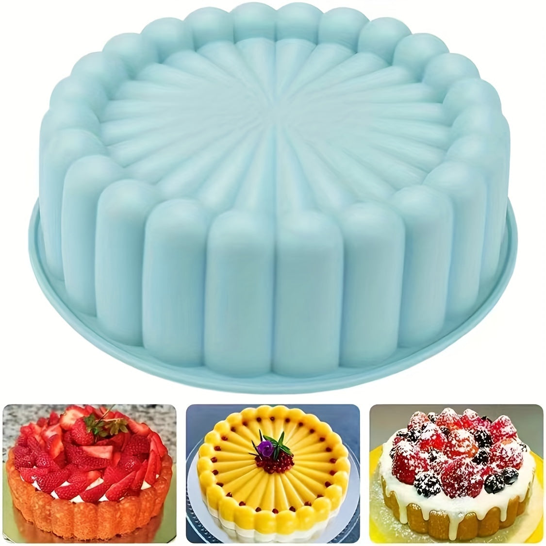 Multi-Purpose 19.99cm Silicone Cake Mold Nonstick for Baking and Celebrations
