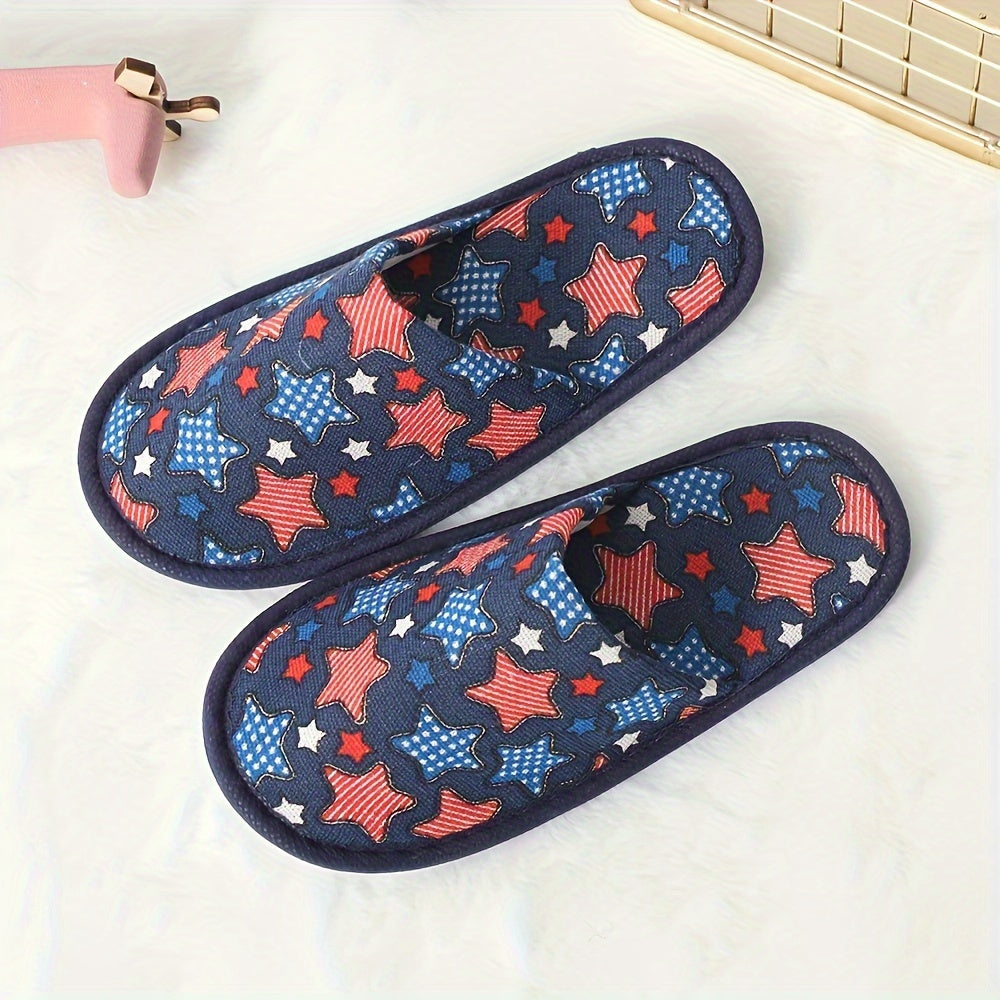 Kids' Cartoon Disposable Slippers Soft Fabric EVA Sole for Home Travel Hotels Camping and Parties