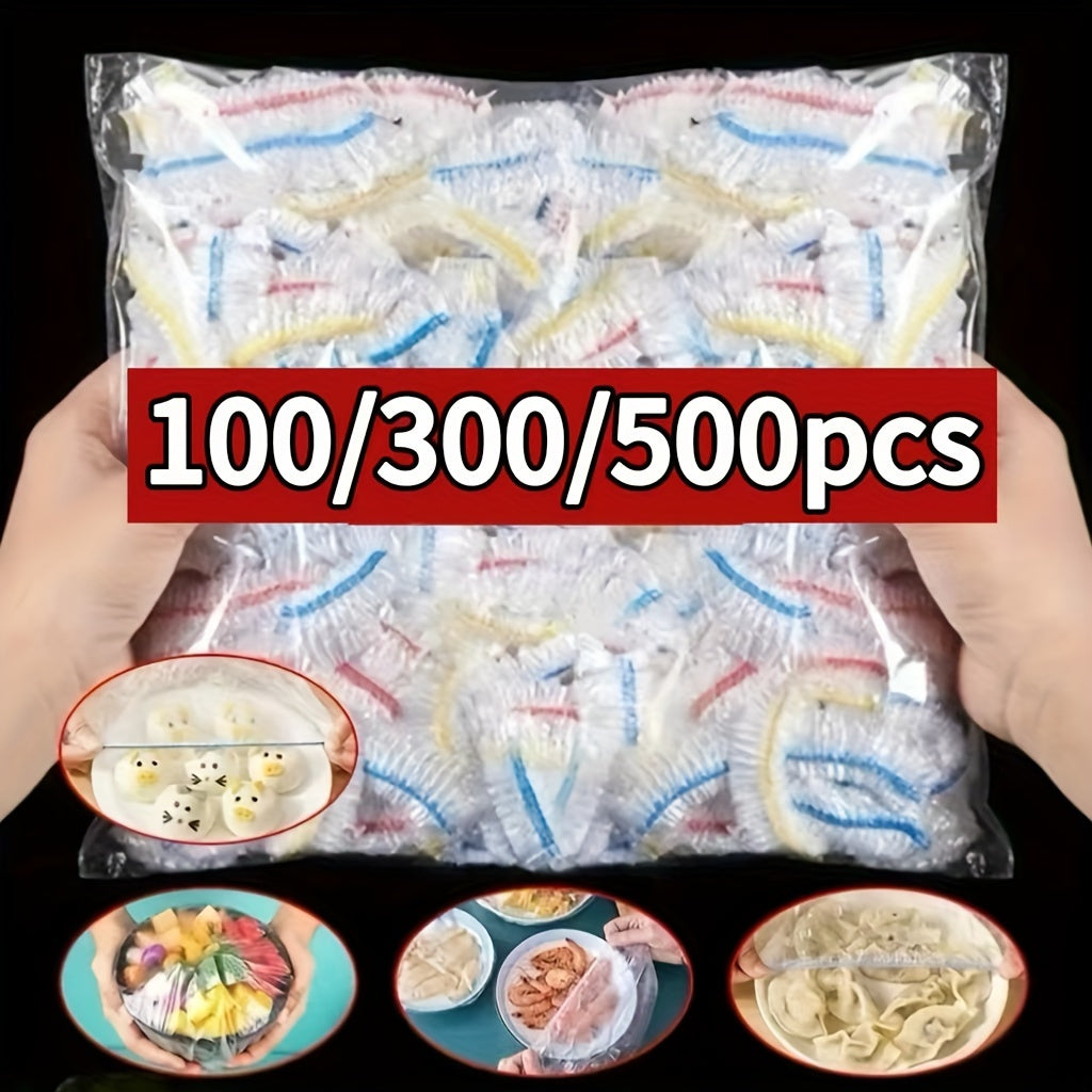 Reusable Elastic Food Covers Pack of 100 300 500 Adjustable Fits Bowls Plates