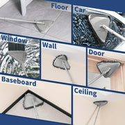 80-Inch Extendable Metal Mop with 6 Microfiber Pads for Wet and Dry Cleaning