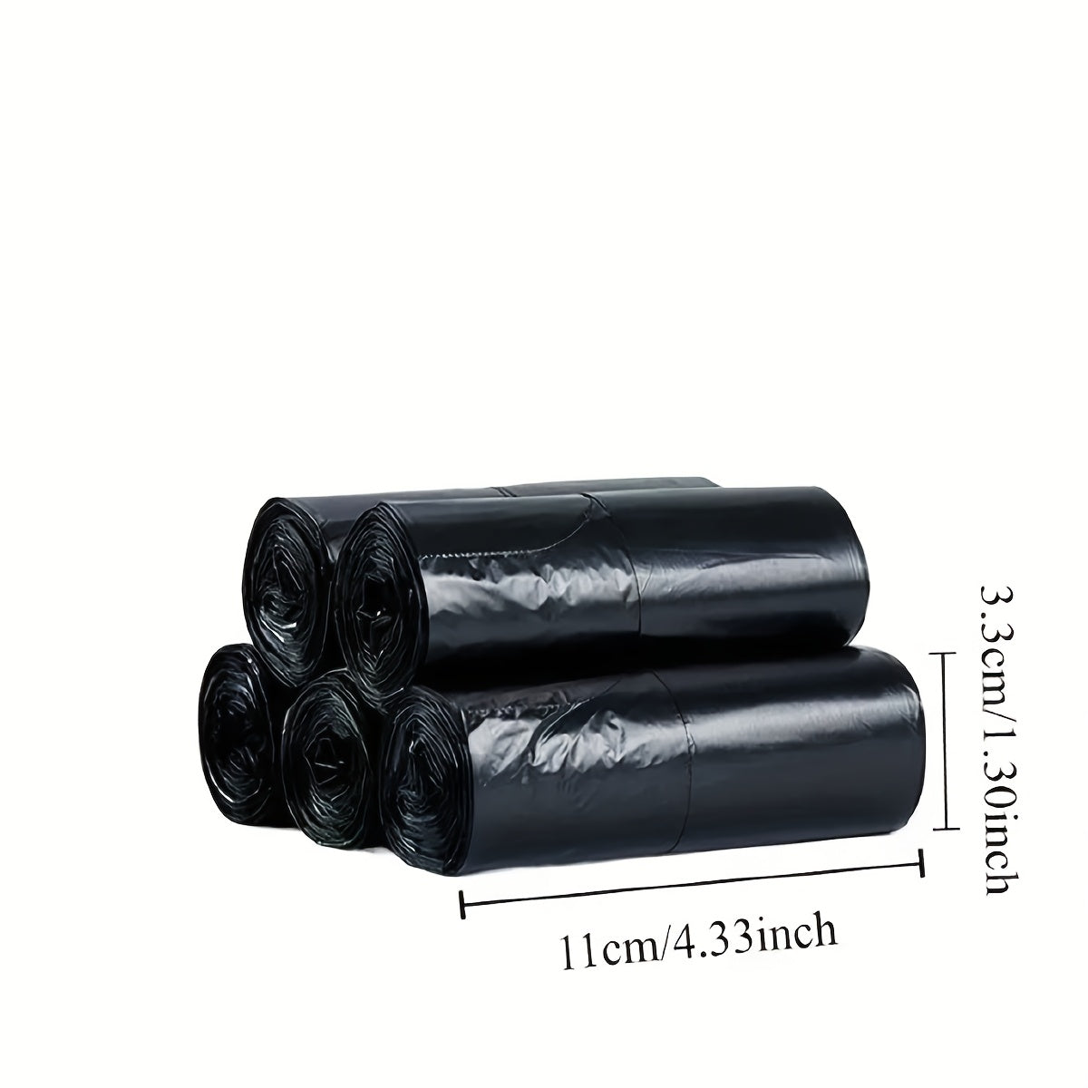 100 Pack Black Large Heavy-Duty Garbage Bags Leak-Proof Trash Liners