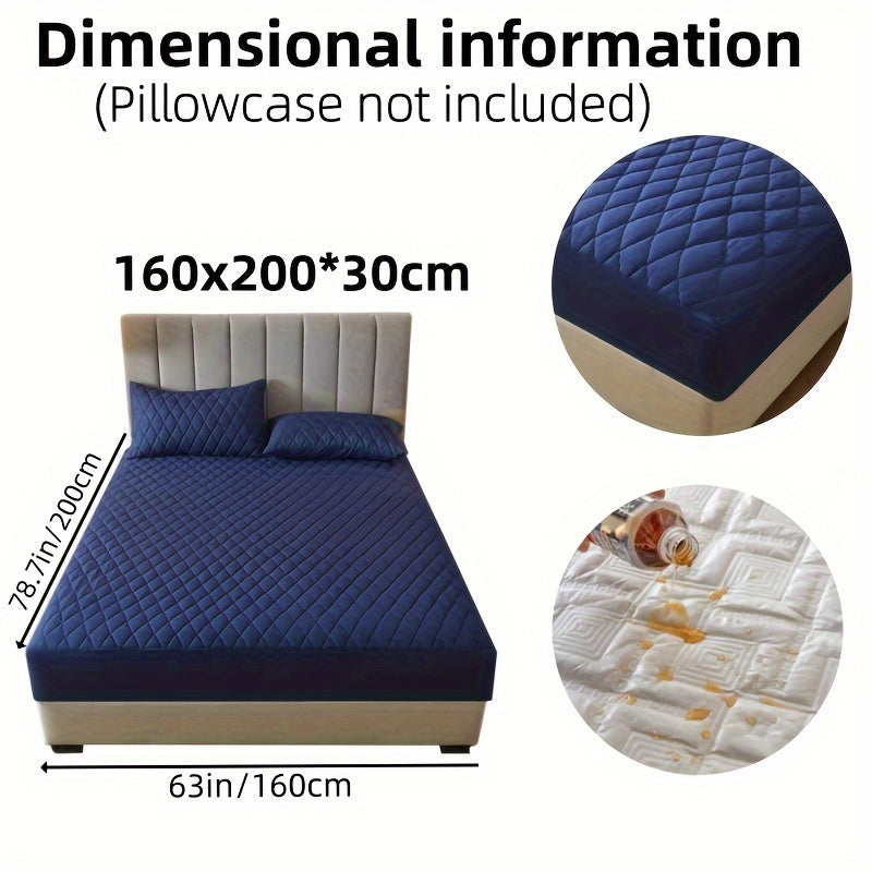 Suv o'tkazmaydigan yostiq himoyachisi, bir-biriga qo'shilgan rangli qatlamli dizayn, suv o'tkazmaydigan, sirpanmaydigan yotoq qoplami