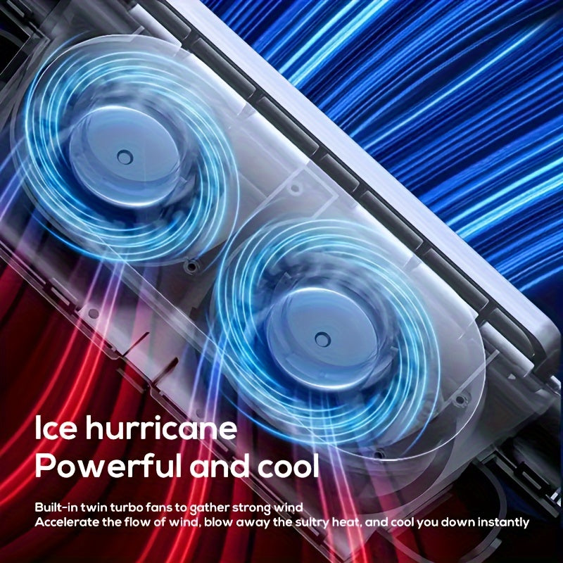 USB Car Seat Cooling Fan Bladeless Portable Adjustable Airflow