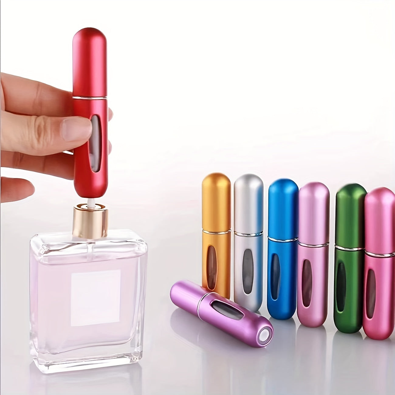 Refillable Aluminum Perfume Atomizer Spray Bottle for Travel and Car Use