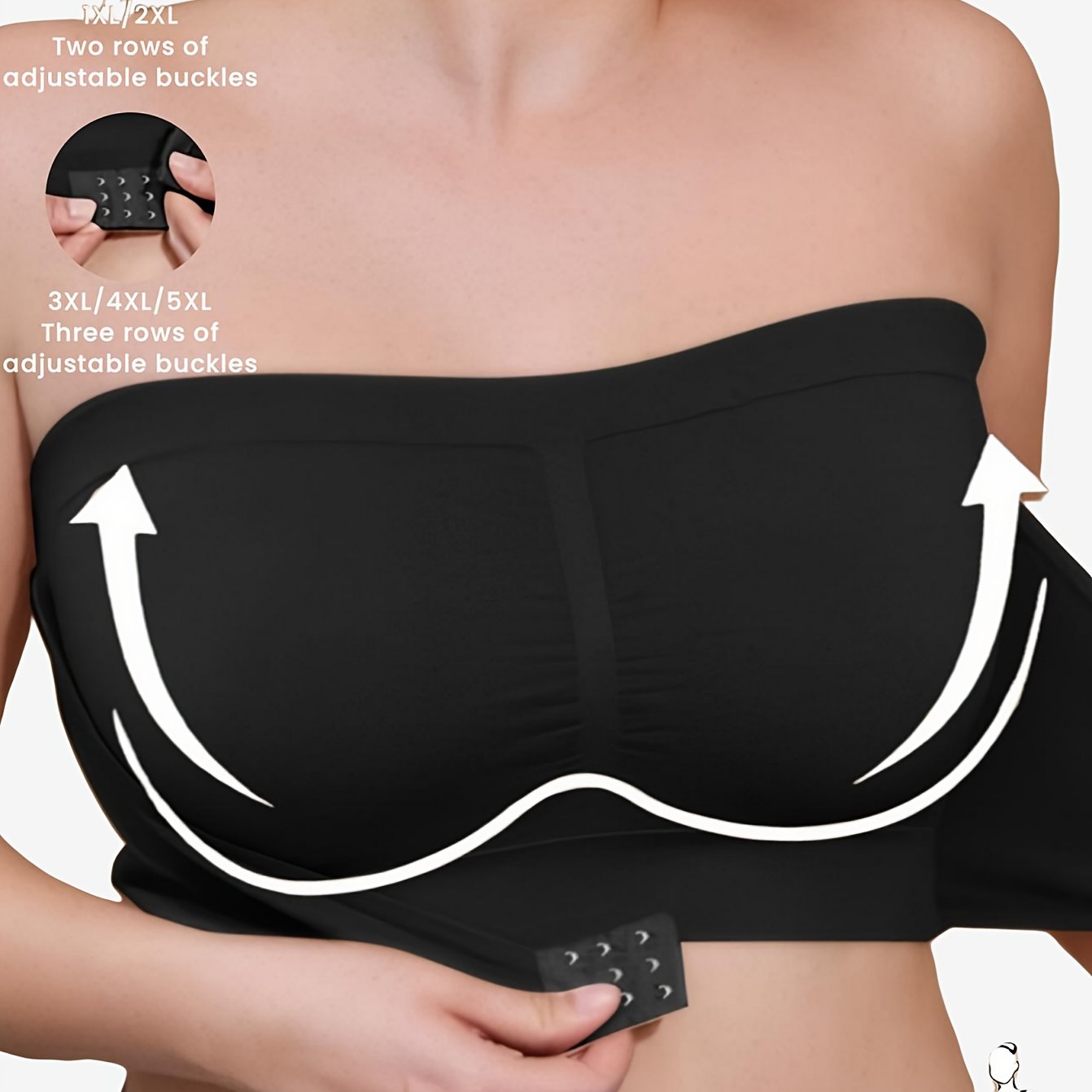 Спортивный бюстгальтер для женщин больших размеров без бретелек, с регулируемыми лямками, дышащий, без косточек, средняя поддержка