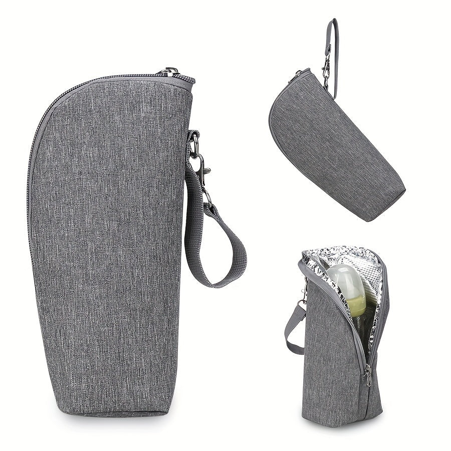 Insulated Bottle Bag Zipper Closure Aluminum Foil Lining Thermal Satchel for Milk Bottles
