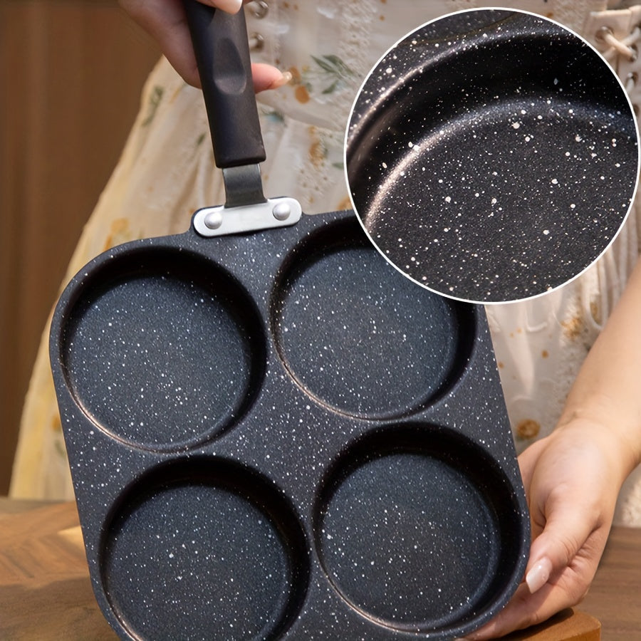 Stainless Steel Non-Stick Frying Pan 3/4-Section Heat-Resistant Handle for Cooking