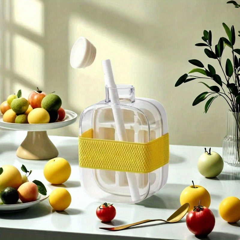 No-Contact Ice Press Machine with Straw Portable Commercial-Grade Ice Maker