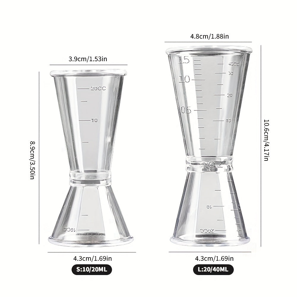 Transparent Measuring Cups Set, 40/10 CC, Kitchen and Bar Tools