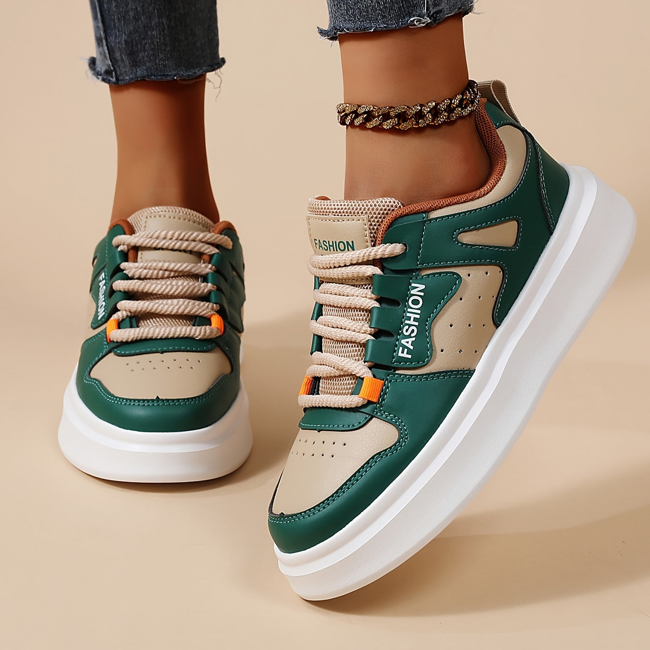 Women Casual Sneakers Low Top Lace-Up Walking Shoes Microfiber Upper