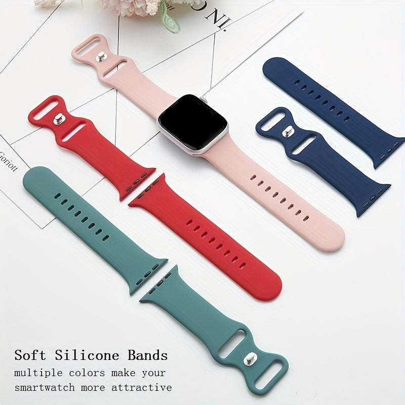 Silicone Sports Watch Strap for Men Women Compatible with Apple Watch Series 2 3 4 5 6 7 8 Ultra SE 38mm 40mm 41mm 42mm 44mm 45mm 49mm