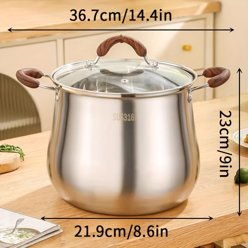 Stainless Steel Stockpot Large Capacity for Soups and Stews Durable and Easy to Clean