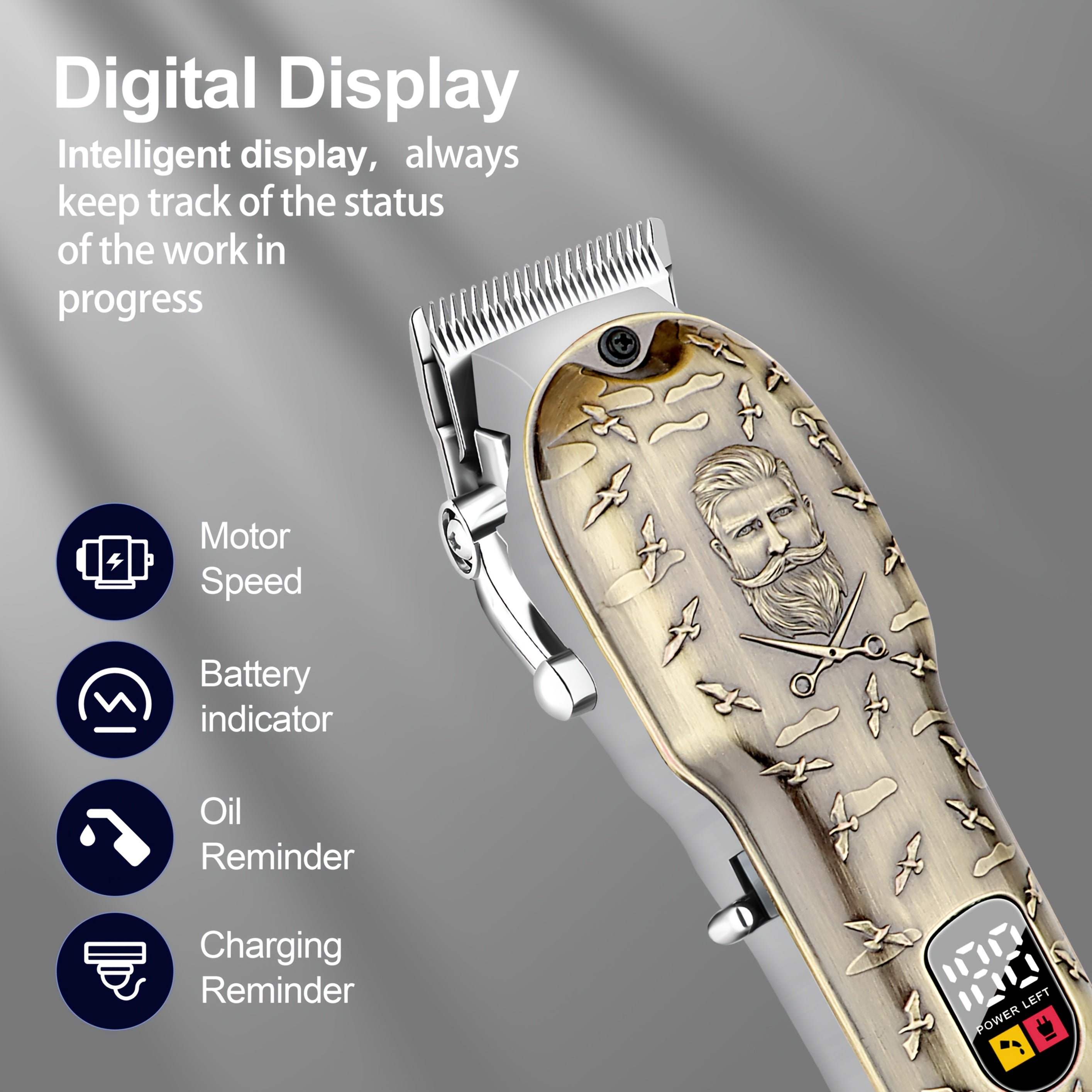 3-piece Professional Hair Clippers and Trimmer Set cordless barber use