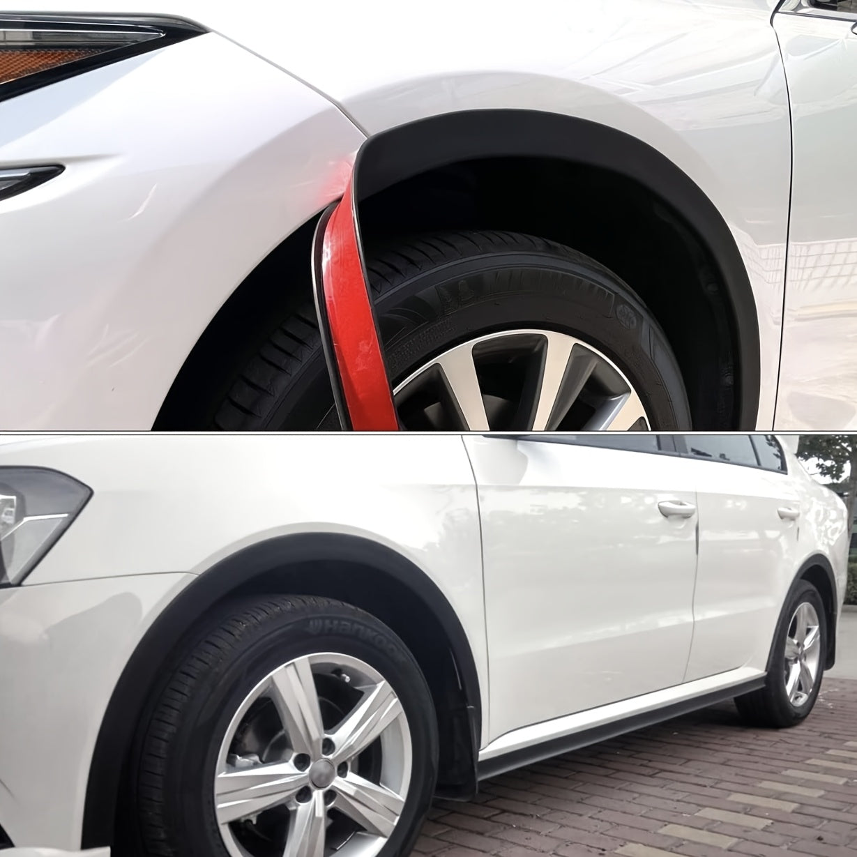 Universal Car Carbon Fiber Eyebrow Wheel Fender Protector 1.5M 4 Pack