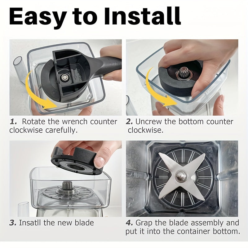 Vitamix 5200 seriyali blenderlar bilan mos keladigan zanglamaydigan po'latdan yasalgan almashtirish pichog'i. Ushbu nam pichoq to'plami 64oz va 32oz blender idishlariga mos keladi.