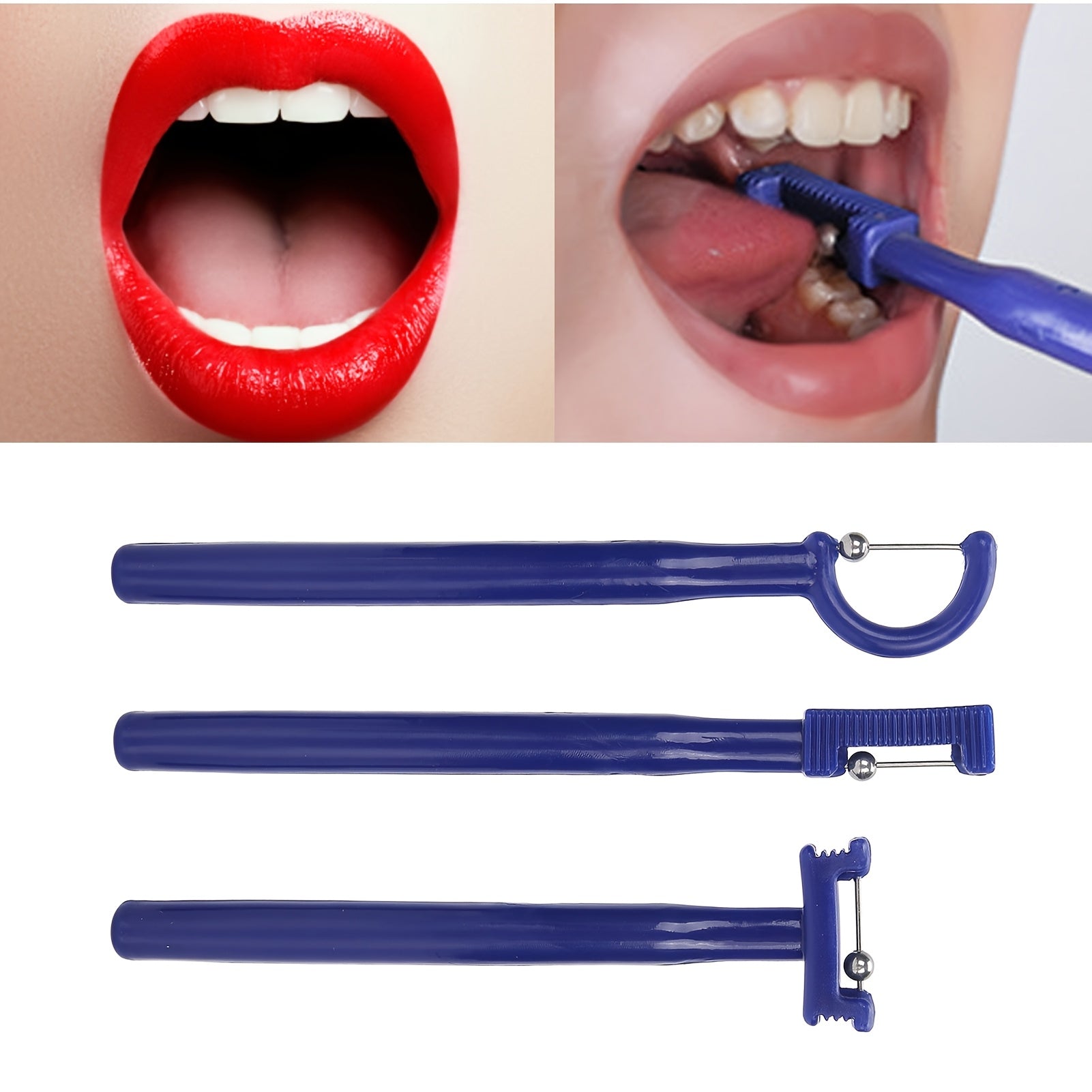 3-Pack Speech Therapy Tongue Trainer for Adults and Kids Durable Plastic Muscle Strengthening Tool