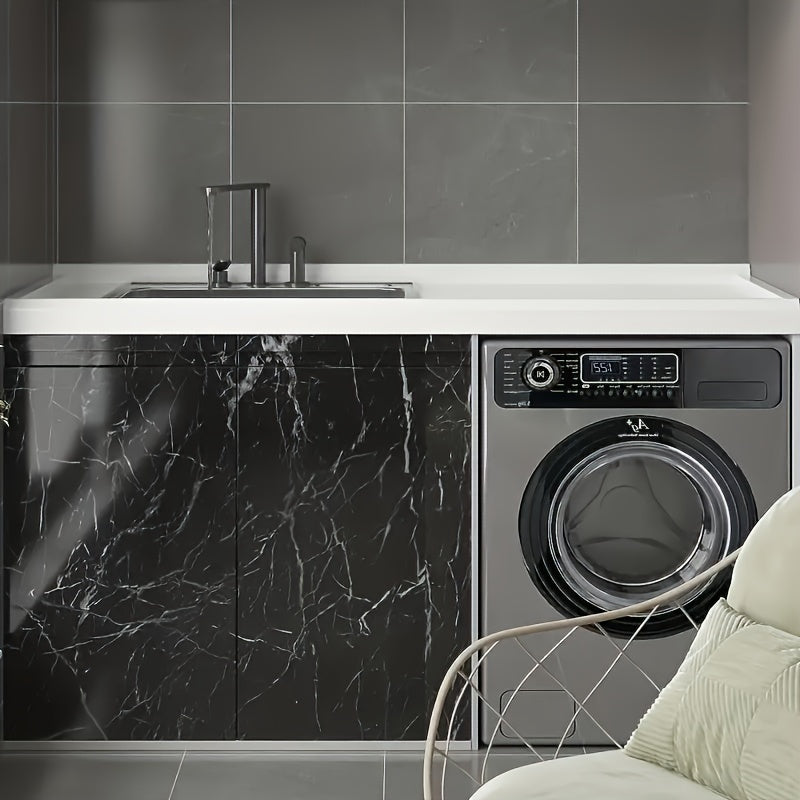 Marble Self-Adhesive Wallpaper Roll for Kitchen Countertop and Bathroom Vanity Waterproof Oil-Proof Easy DIY Decal