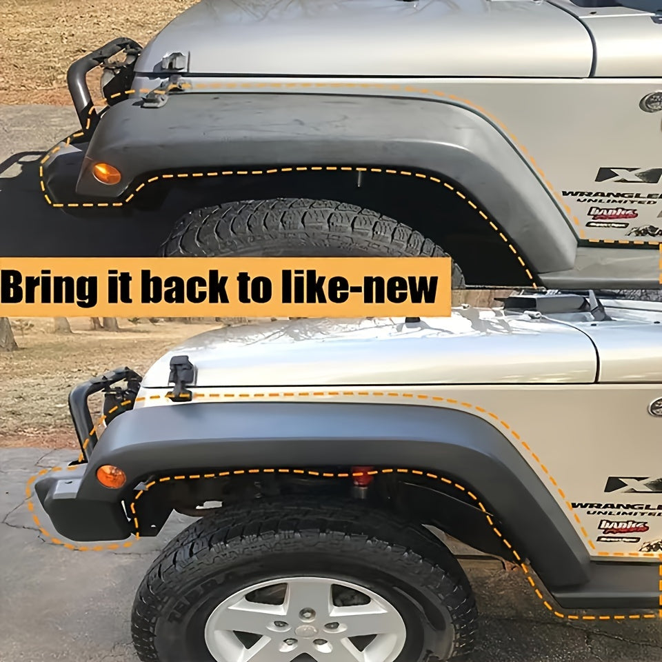 Kit de tinte negro para restauración de plástico para parachoques y molduras de coche 30g