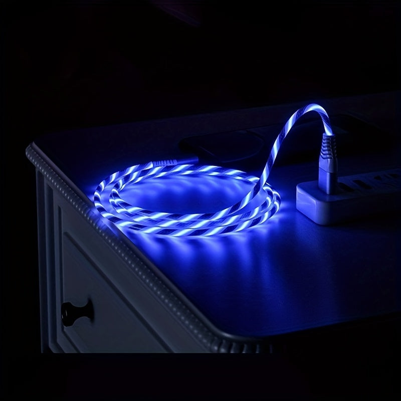 3-in-1 USB Charging Cable for iPhone, Type-C, Micro USB, 10-20W, PVC Material