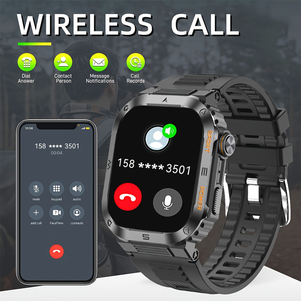 Men's Smartwatch with Wireless Calling Fitness Tracking and Outdoor Features