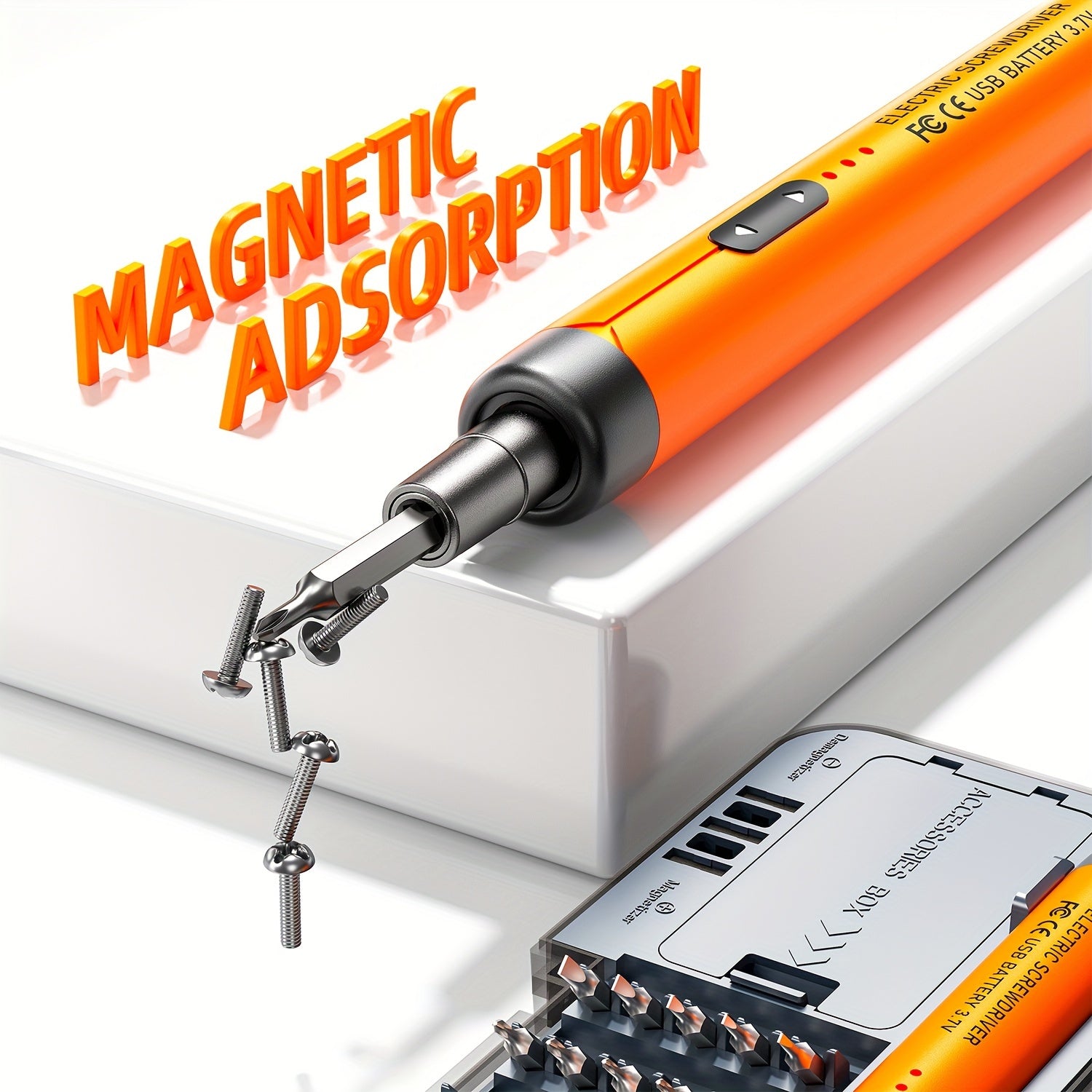 Portable Electric Screwdriver Set with High Torque Rechargeable Cordless Home Use 46-in-1 Multifunctional Tool Kit