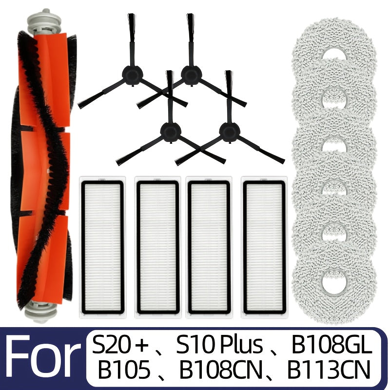 Robot Vacuum Accessories Kit with Brushes Filters Mop Cloths Side Brushes