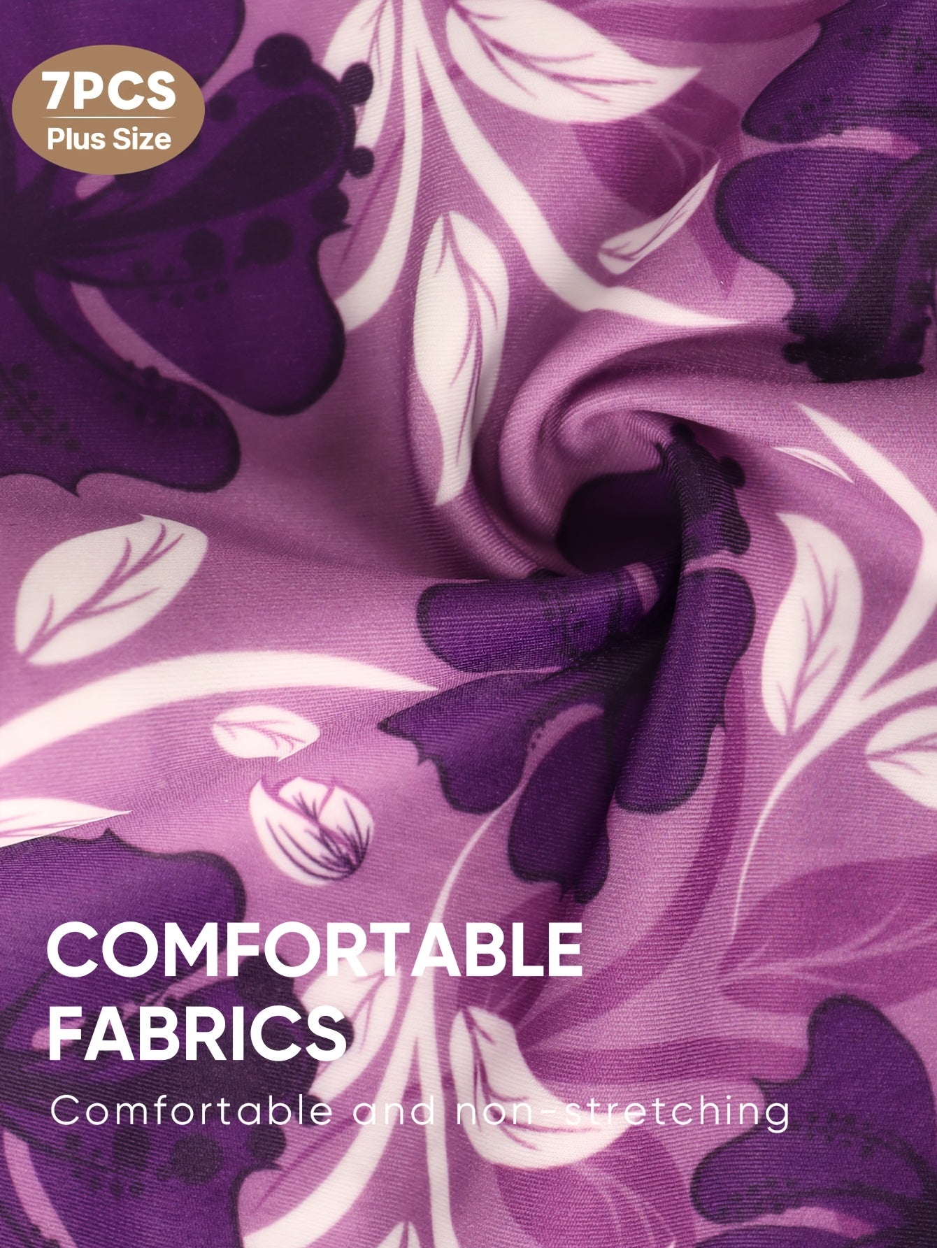 7-Pack Women's High-Waisted Tummy Control Panties Breathable Nylon Solid Color