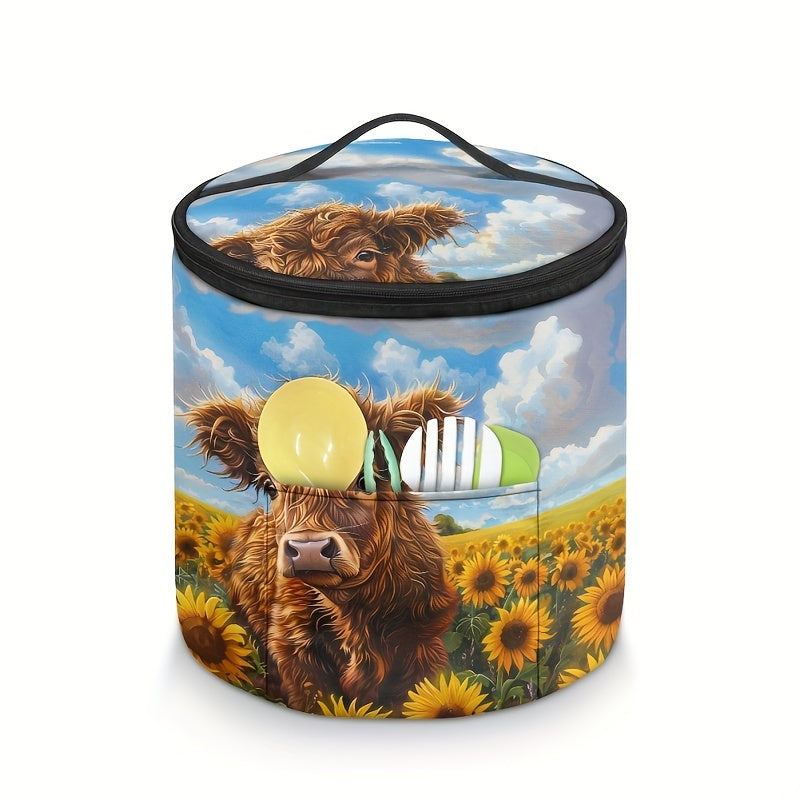 Polyester Pressure Cooker Cover Insulated Zipper Tote Fits Most Electric Pressure Cookers and Air Fryers