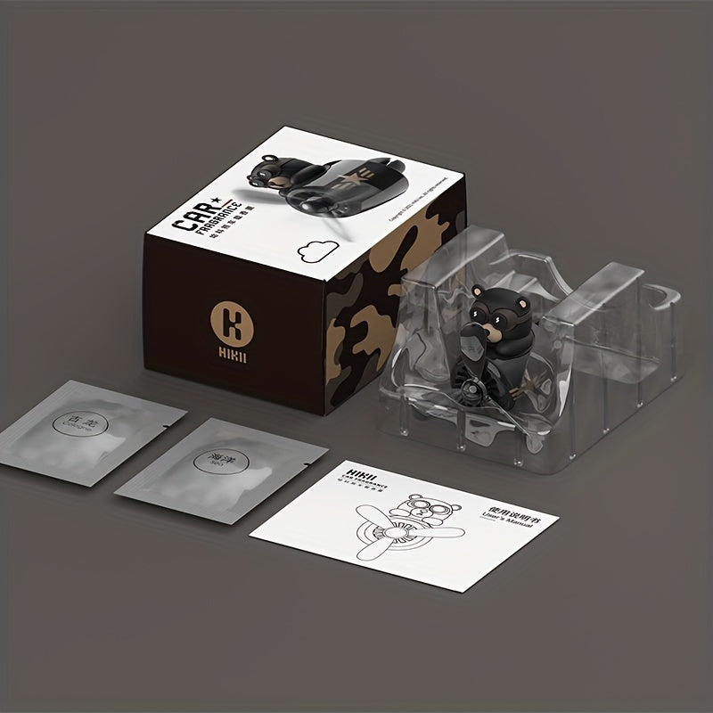 Avtomobil havo tozalovchi multfilm pilot avtomobil ventilyatori fan ijodiy parfyum bezak qora ayiqlar qizil fox