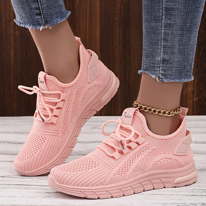 Ayollar uchun engil slip-on sport poyabzali, nafas oladigan tarmoq materialli, pastki yuqori qism