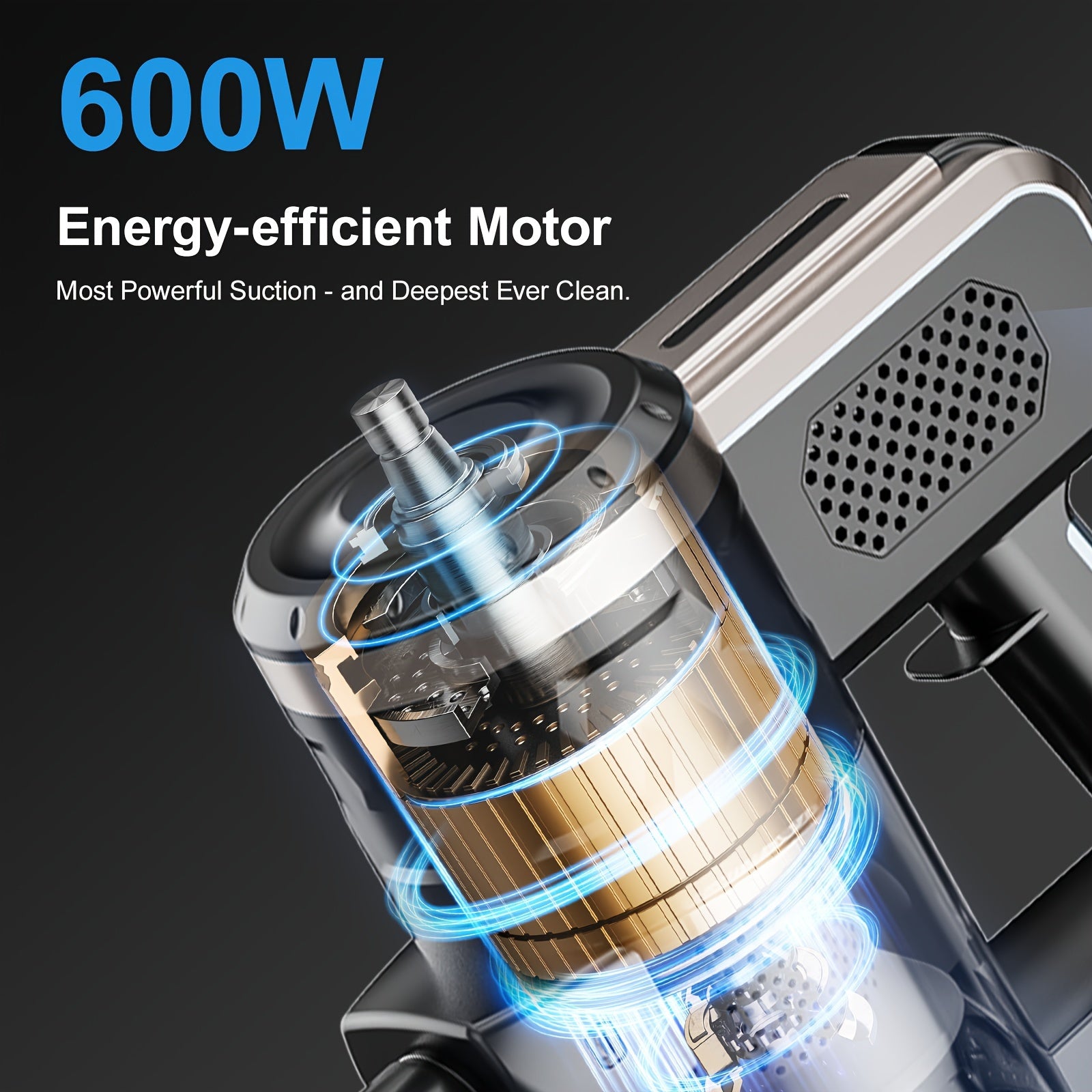 Corded Upright Vacuum Cleaner with 600W Power and 18KPa Suction