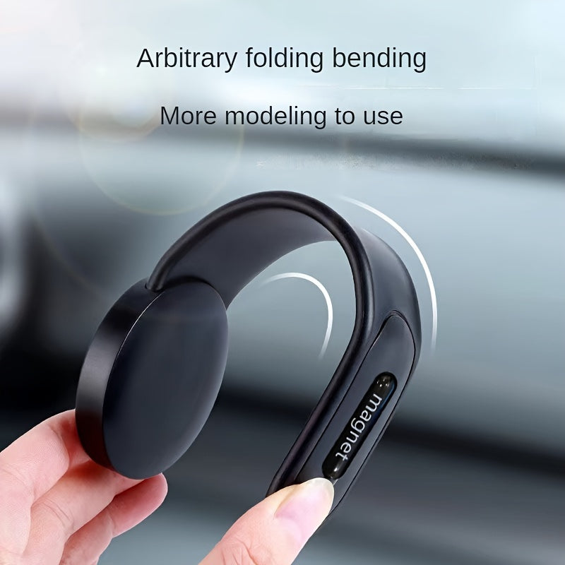 Universal Car Magnetic Phone Holder ABS Dashboard Mount Flexible Folding