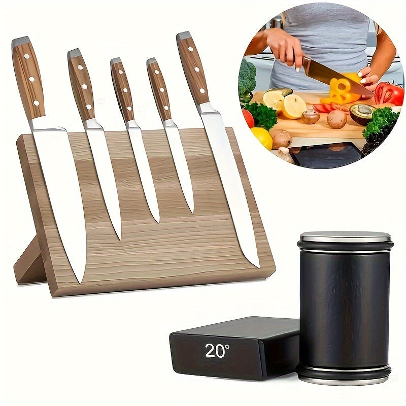 Naychalar va batareyalarisiz magnit burchaklar bilan zanglamaydigan po'latdan yasalgan pichoqni qirqish to'plami