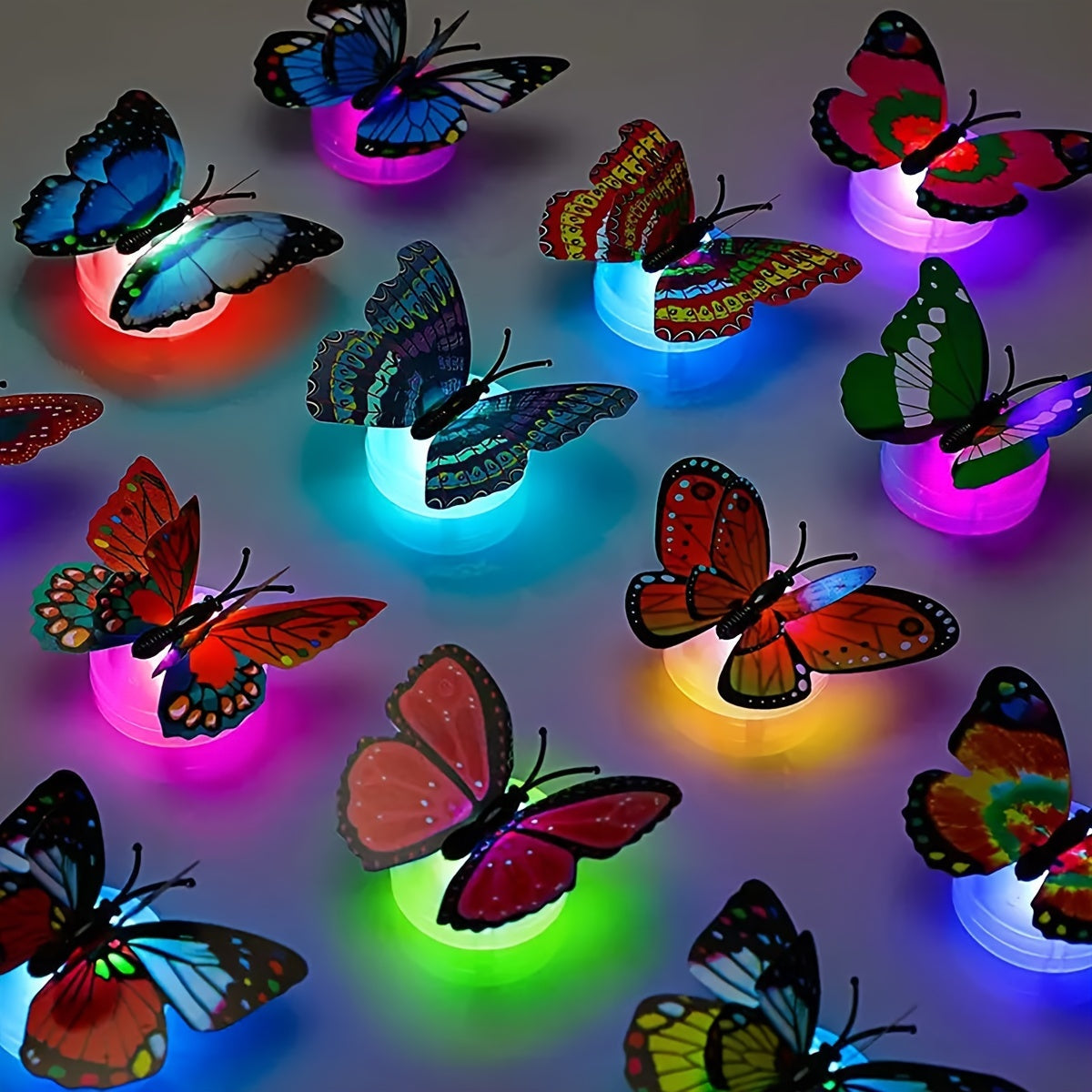 3D Butterfly LED Night Light for Nursery Garden Backyard Party Decor Battery Operated