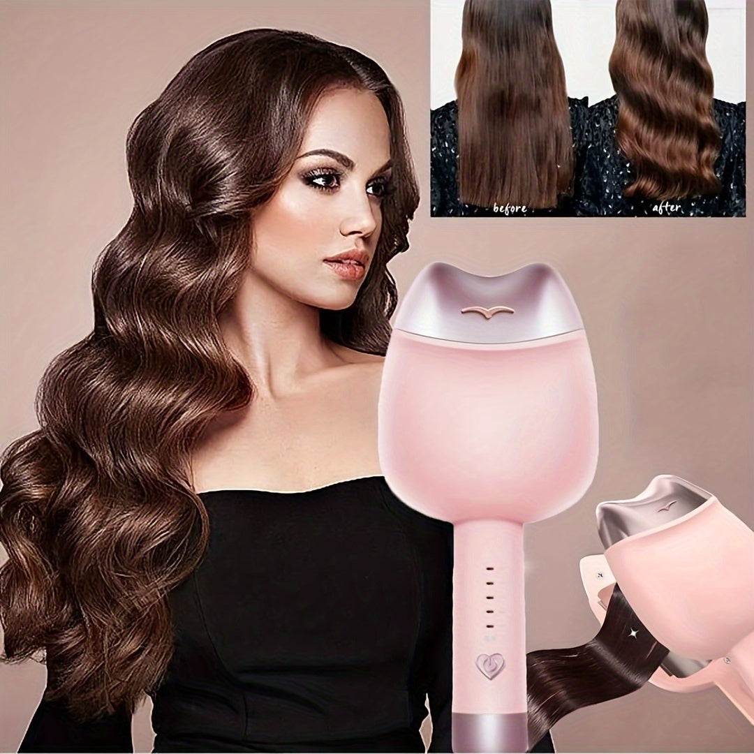 32mm ceramic hair curler with dual barrels 3 temperature settings for curls waves