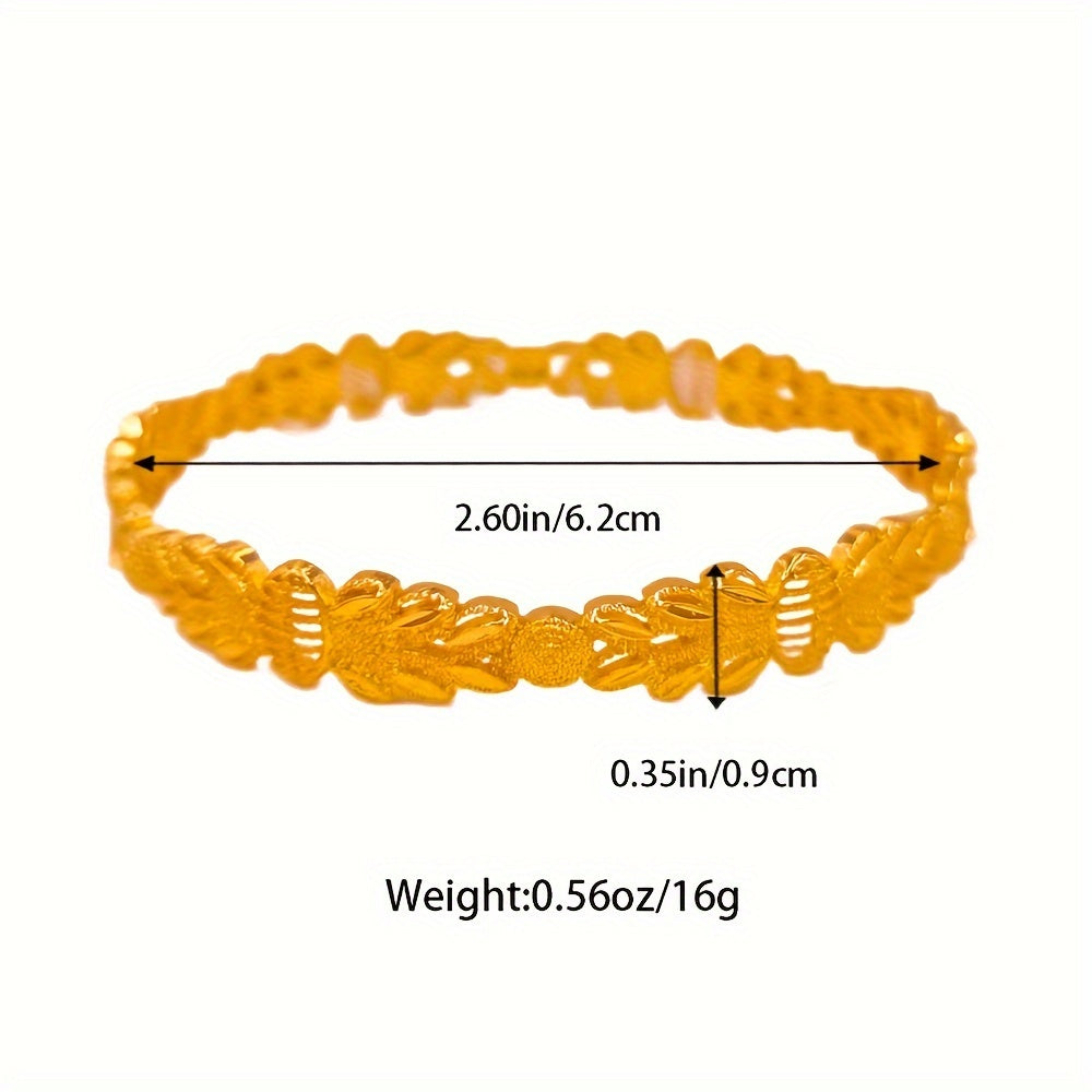 Set of 4 Alloy Cuff Bracelets for Women Open Style Fashion Jewelry Gift