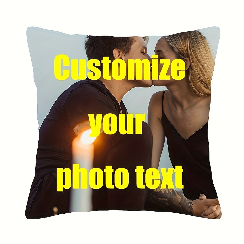 Personalized Photo Pillow Cover Soft Square Cushion for Home Decor Gift
