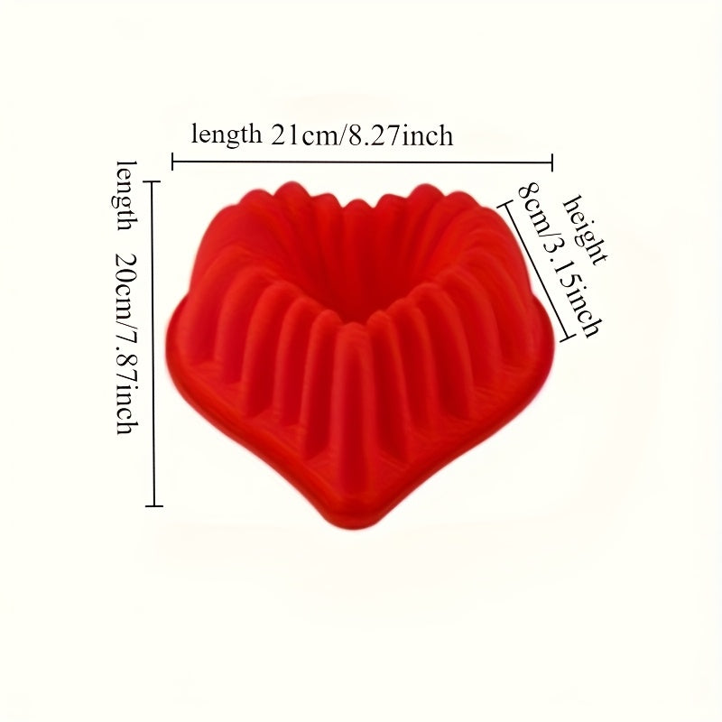 Силиконовая форма для выпечки в форме сердца, антипригарная, для кексов на День святого Валентина