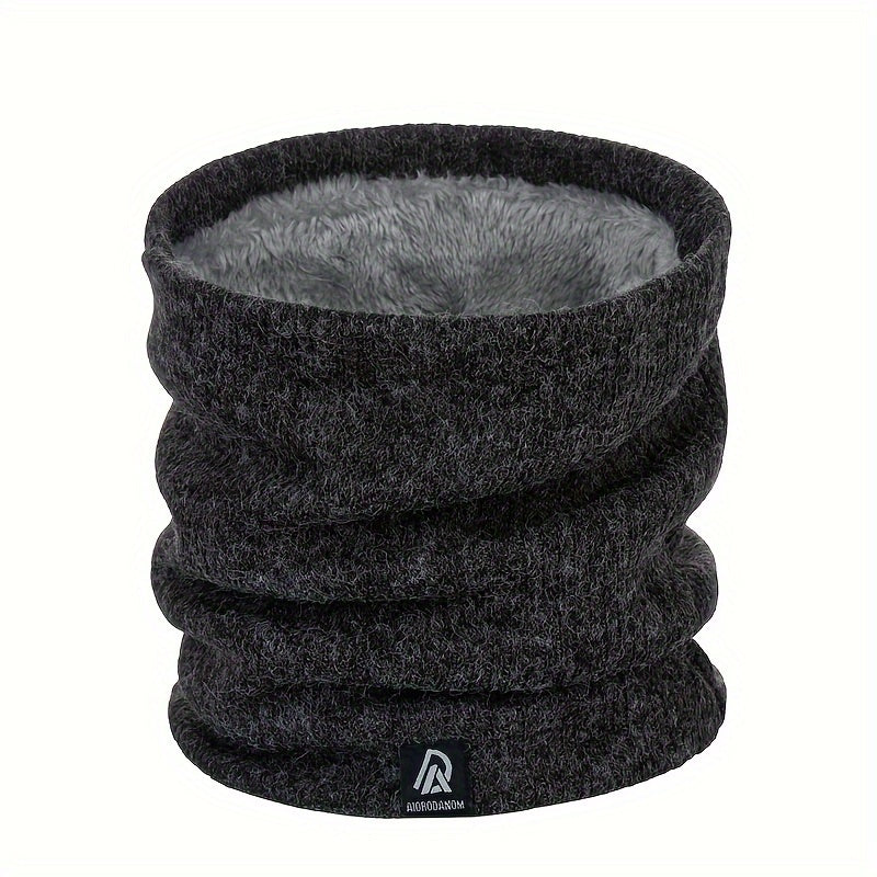 Ayollar uchun kuz qish issiq to'qilgan bo'yinbog' fleece bilan qoplangan cheksiz sharf bir xil rang