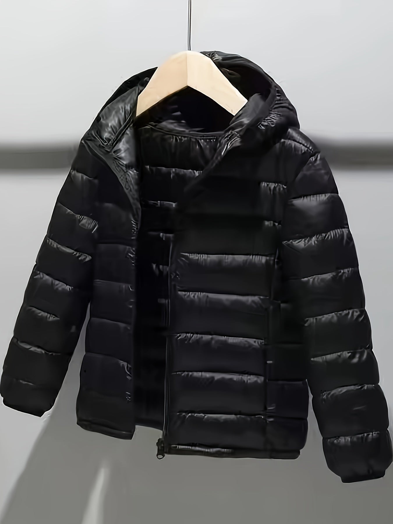 Girls Hooded Coat for Autumn Winter Casual Solid Polyester Regular Fit