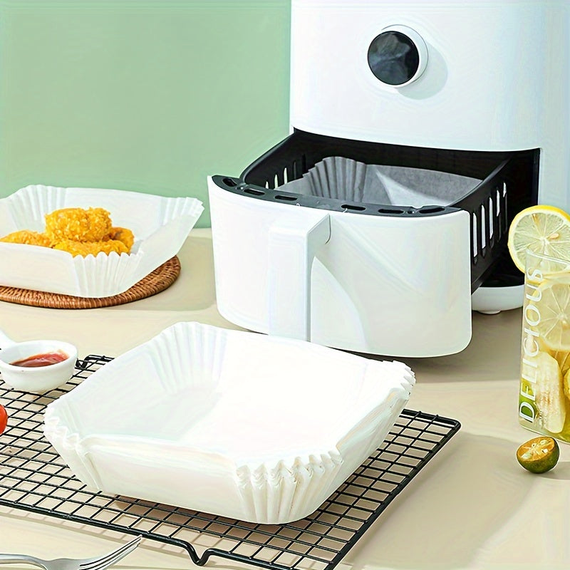 Disposable Air Fryer Liners 50-100 Pieces Square Paper 16cm 19.99cm